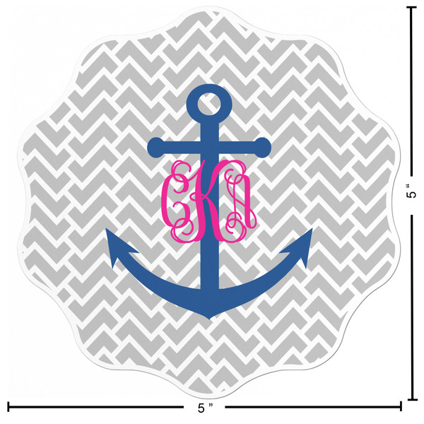 Monogram Anchor Custom Shape Iron On Patches - L - APPROVAL
