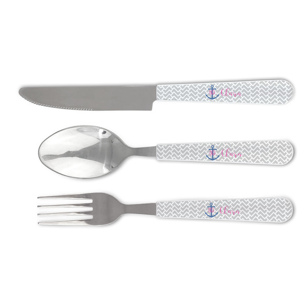 Custom Monogram Anchor Cutlery Set