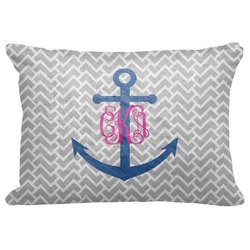 Monogram Anchor Decorative Baby Pillowcase - 16"x12" (Personalized)