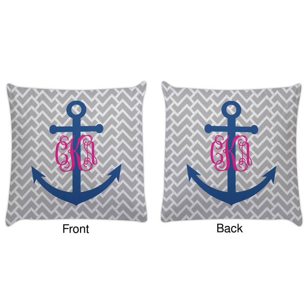 Monogram Anchor Decorative Pillow Case - Approval