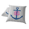 Monogram Anchor Decorative Pillow Case - TWO
