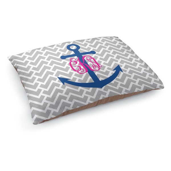 Custom Monogram Anchor Dog Bed - Medium