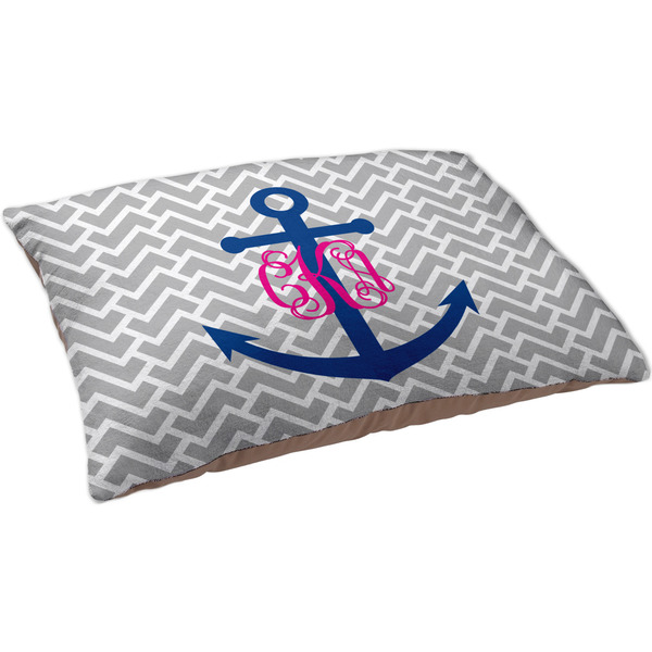 Monogram Anchor Dog Bed - Large
