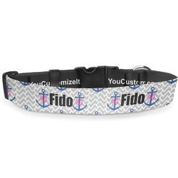 Monogram Anchor Deluxe Dog Collar (Personalized)