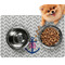 Monogram Anchor Dog Food Mat - Small LIFESTYLE