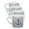 Monogram Anchor Double Shot Espresso Cups - Set of 4
