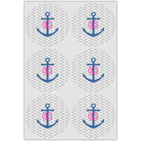 Monogram Anchor Drink Topper - Large - Set of 6
