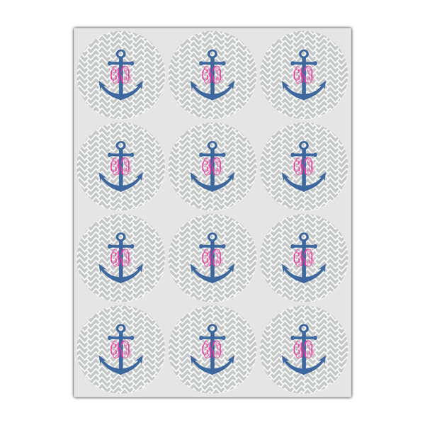 Monogram Anchor Drink Topper - Small - Set of 12