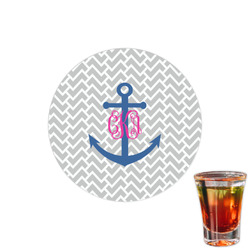 Monogram Anchor Printed Drink Topper - 1.5"