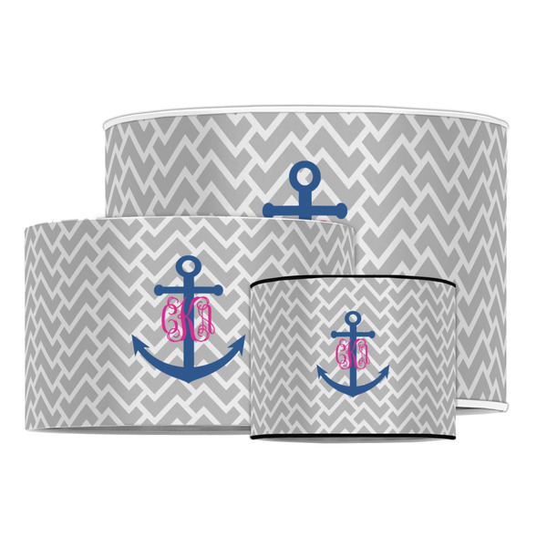 Monogram Anchor Drum Lampshades - MAIN
