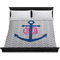 Monogram Anchor Duvet Cover - King - On Bed - No Prop