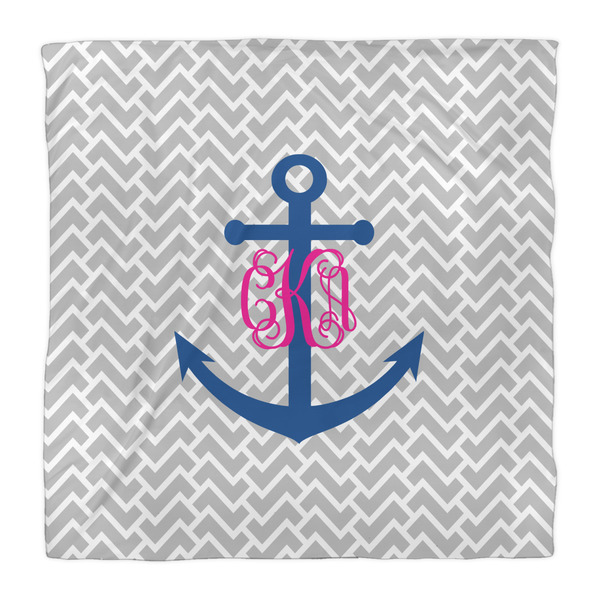 Monogram Anchor Duvet Cover - Queen - Front