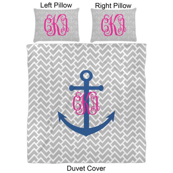 Monogram Anchor Duvet Cover Set - Queen - Approval