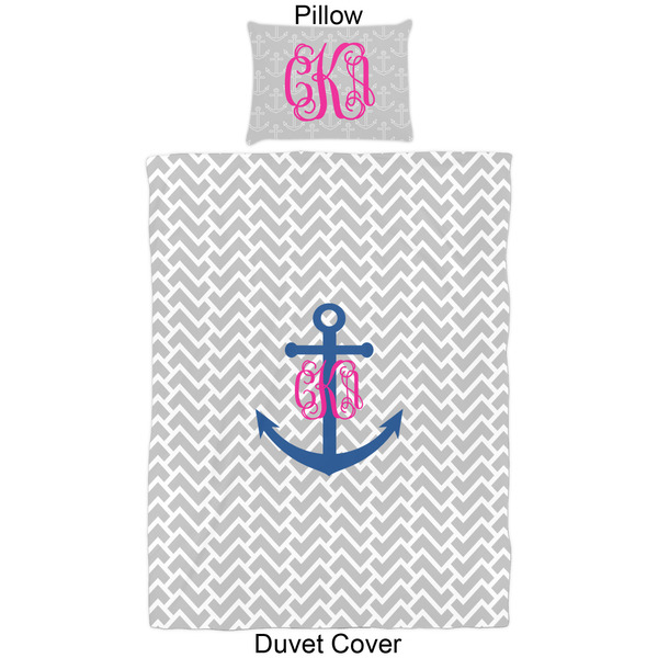 Monogram Anchor Duvet Cover Set - Twin - Approval