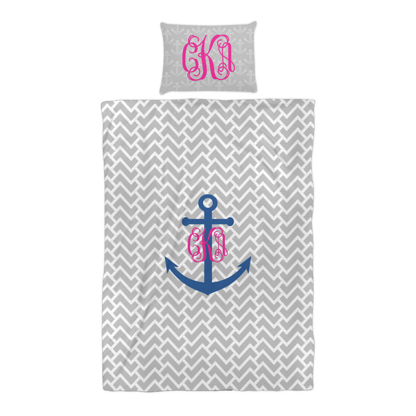 Monogram Anchor Duvet Cover Set - Twin XL - Alt Approval