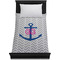 Monogram Anchor Duvet Cover - Twin - On Bed - No Prop