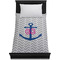 Monogram Anchor Duvet Cover - Twin XL - On Bed - No Prop
