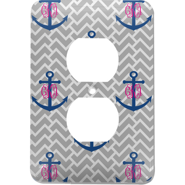 Custom Monogram Anchor Electric Outlet Plate