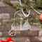 Monogram Anchor Engraved Glass Ornaments - Bell (Lifestyle)