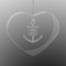 Monogram Anchor Engraved Glass Ornaments - Heart