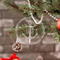 Monogram Anchor Engraved Glass Ornaments - Round (Lifestyle)