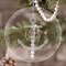 Monogram Anchor Engraved Glass Ornaments - Round-Main Parent