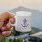 Monogram Anchor Espresso Cup - 3oz LIFESTYLE (new hand)