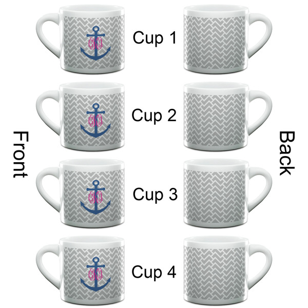 Monogram Anchor Espresso Cup - 6oz (Double Shot Set of 4) APPROVAL