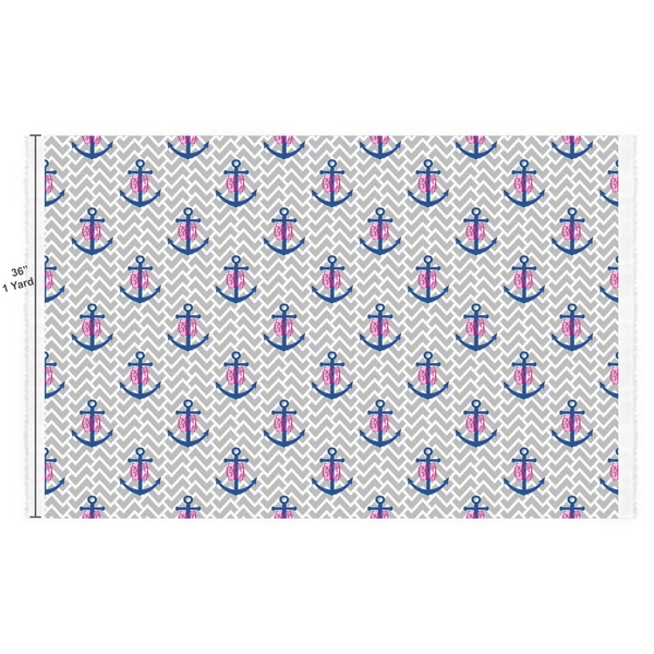 Monogram Anchor Fabric Full Yard