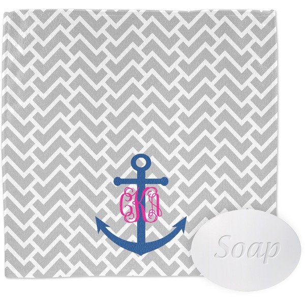 Custom Monogram Anchor Washcloth (Personalized)