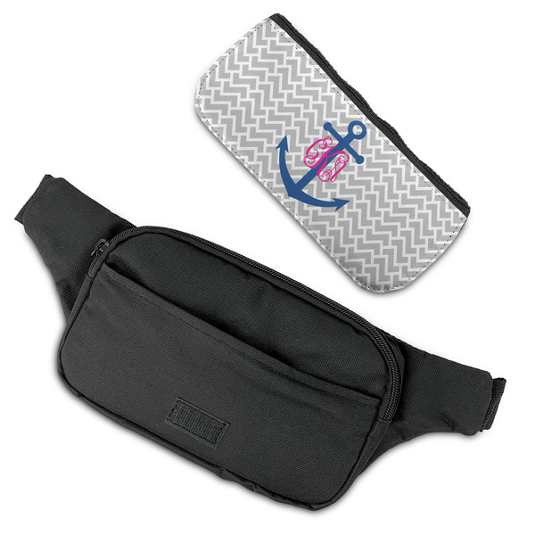 Monogram Anchor Fanny Packs - FLAT (flap off)