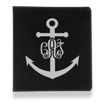 Monogram Anchor Leather Binder - 1" - Black
