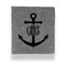 Monogram Anchor Leather Binder - 1" - Grey - Front View