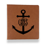 Monogram Anchor Leather Binder - 1" - Rawhide