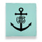 Monogram Anchor Leather Binder - 1" - Teal