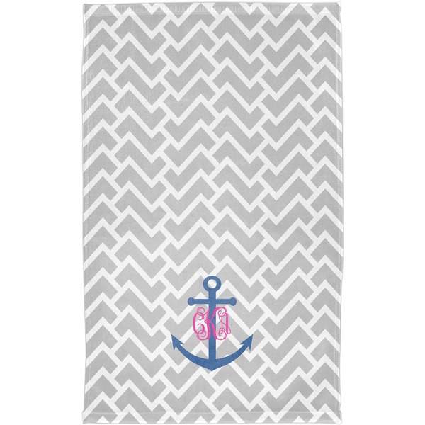 Monogram Anchor Finger Tip Towel - Full View