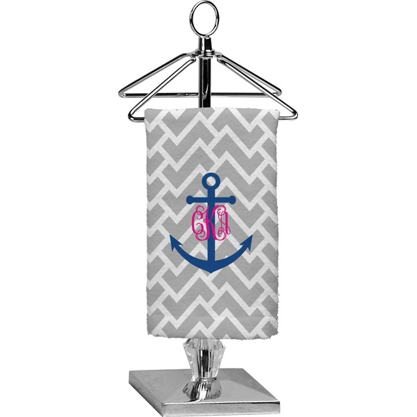Custom Monogram Anchor Finger Tip Towel - Full Print (Personalized)
