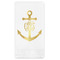 Monogram Anchor Foil Stamped Guest Napkins - Front View