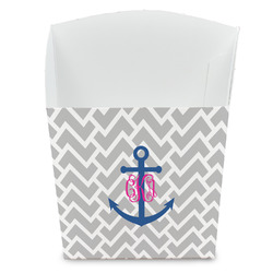 Monogram Anchor French Fry Favor Boxes