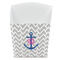 Monogram Anchor French Fry Favor Box - Front View