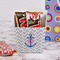 Monogram Anchor French Fry Favor Box - w/ Treats View