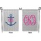 Monogram Anchor Garden Flag - Double Sided Front and Back