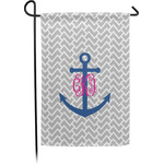 Monogram Anchor Small Garden Flag - Single Sided