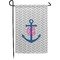Monogram Anchor Small Garden Flag - Single Sided