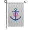 Monogram Anchor Small Garden Flag - Double Sided
