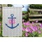 Monogram Anchor Garden Flag - Outside In Flowers