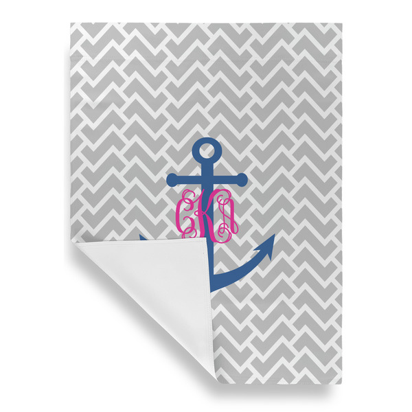 Monogram Anchor Garden Flags - Large - Single Sided - FRONT FOLDED