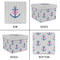 Monogram Anchor Gift Boxes with Lid - Canvas Wrapped - Large - Approval