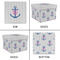 Monogram Anchor Gift Boxes with Lid - Canvas Wrapped - Medium - Approval