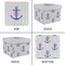 Monogram Anchor Gift Boxes with Lid - Canvas Wrapped - Small - Approval